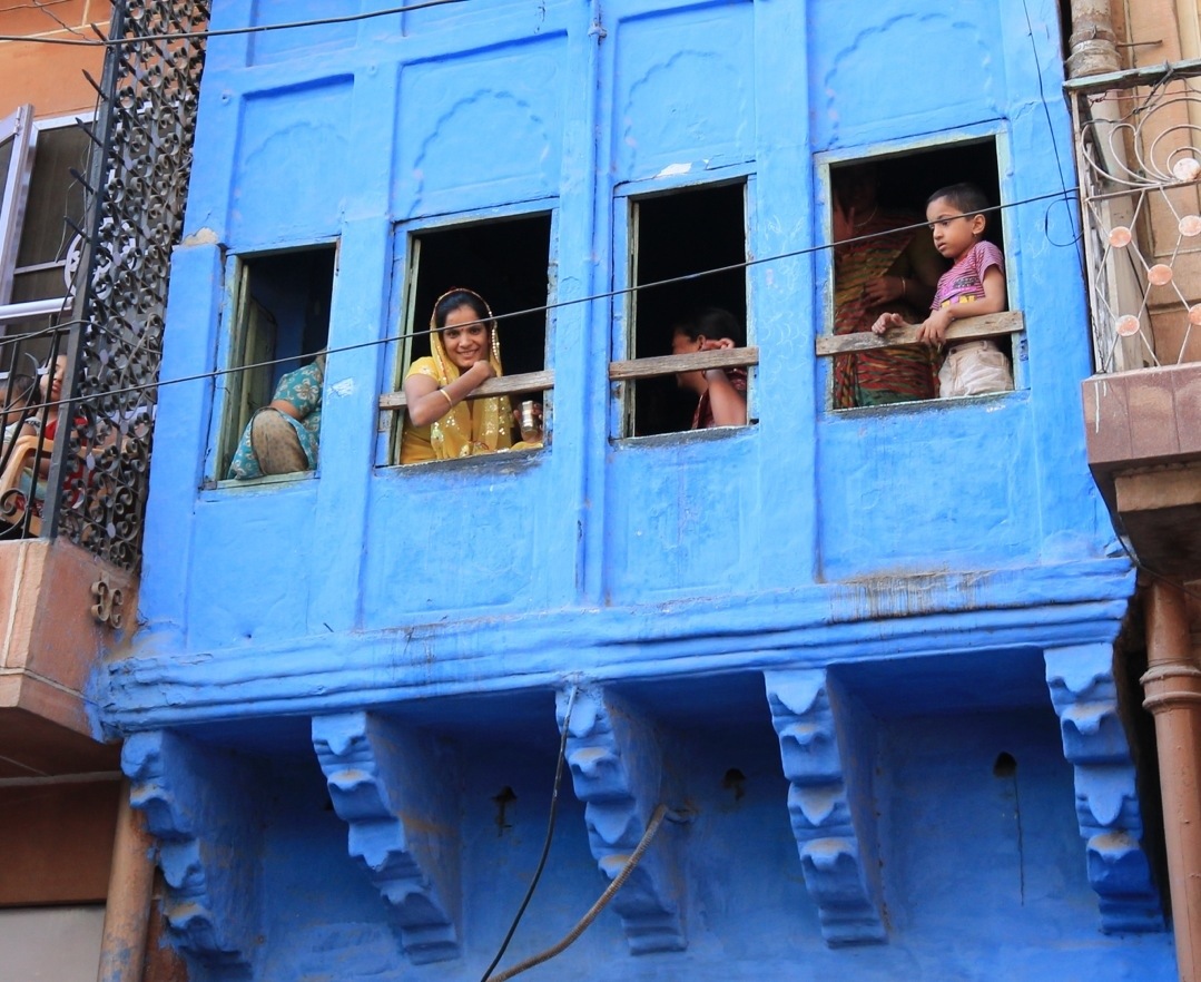 Pretty lady looking out a window