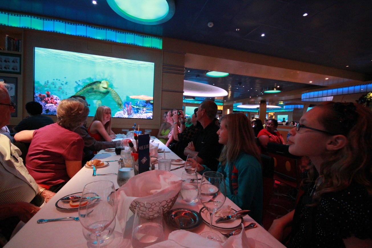 At the Artists Palate Dining room, animated characters interacted with the diners. This was cool, even for a big kid like me. 