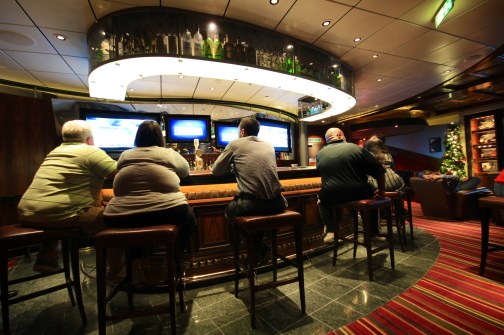 The woman at the bar actually weighed 105 lbs before the cruise. 