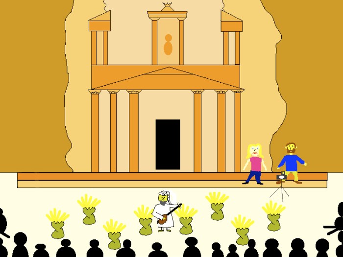 Travel Cartoon of Petra