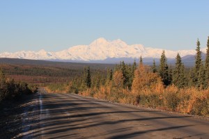 The Denali Highway with Mt. McKinley in the distance. "Highway" is a strong term for the dirt road that cuts through the Alaska Range. 