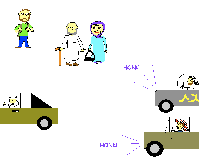 pedestrain gang paint