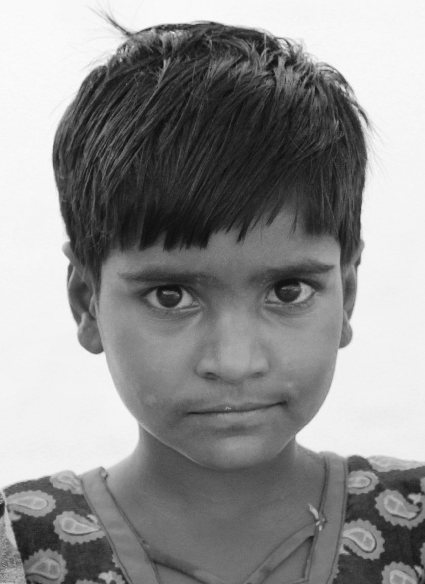 Young girl in pushkar with intense stare