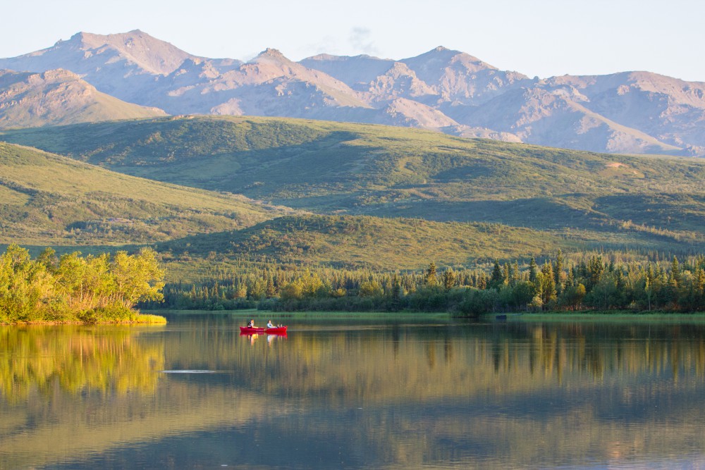 Canoe on Otto Lake