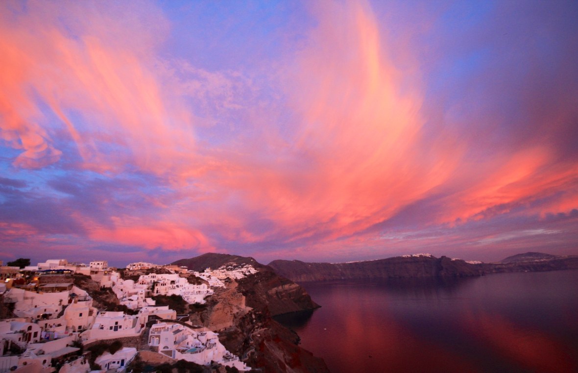 Fira sunset Santorini