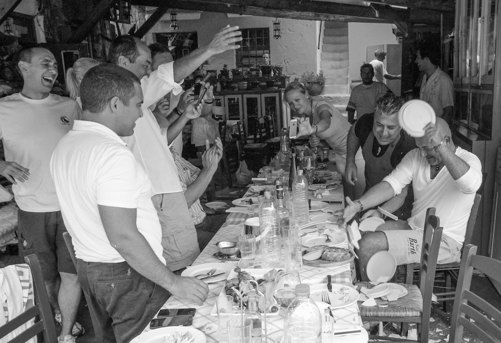 Symi Greece Plate Smashing