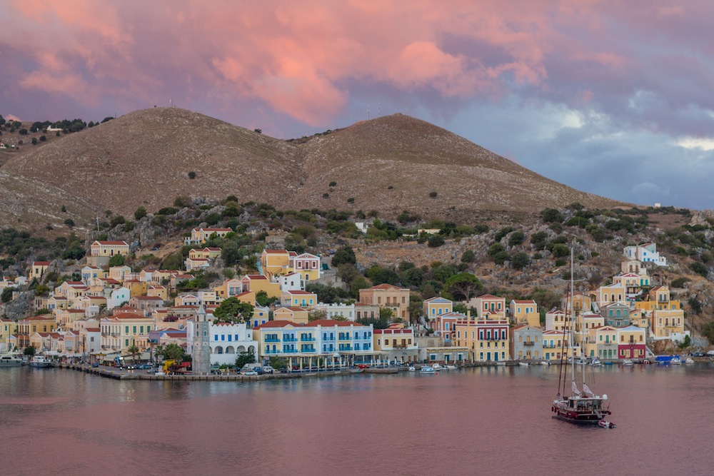 Symi harbor sunrise