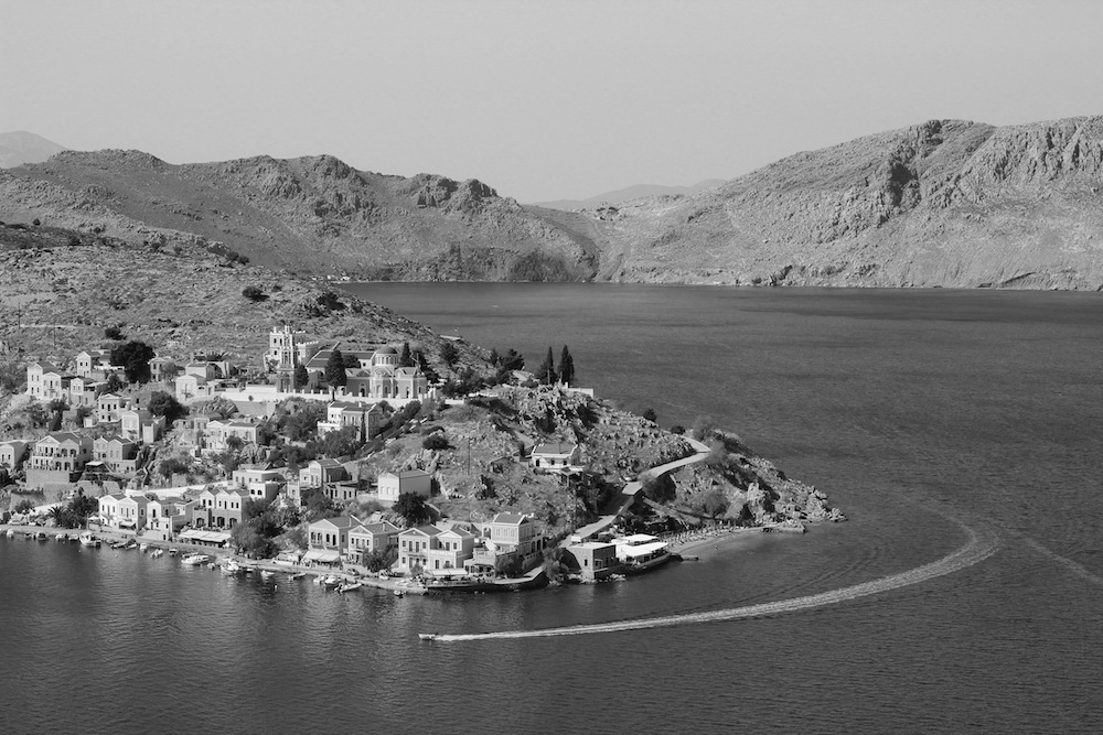 Symi Greece Black and White