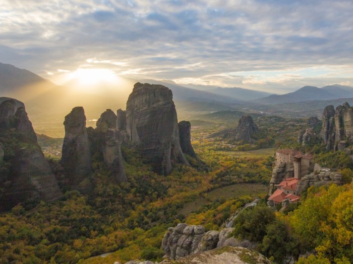 Sunset at meteora
