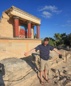 Man bored at Knossos, Greece