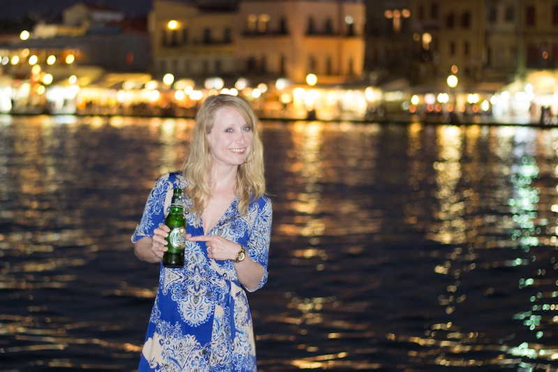 Classy waterfront bar in Hania