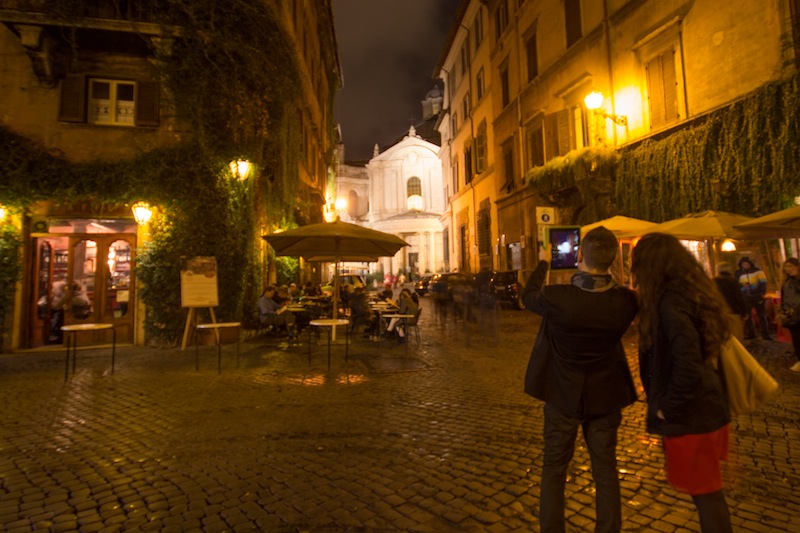 iPad camera photo in Roman backstreets
