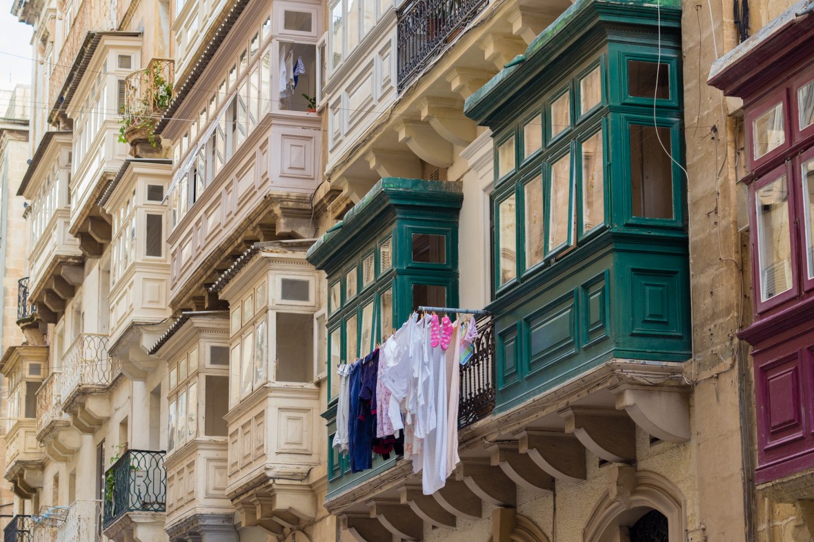 Valletta Laundry on a line.