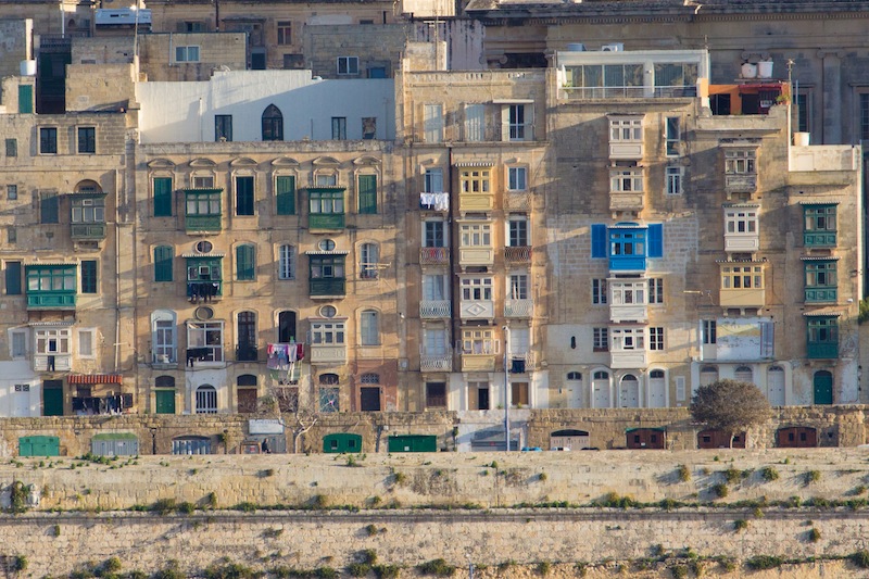 Box windows of Valletta.