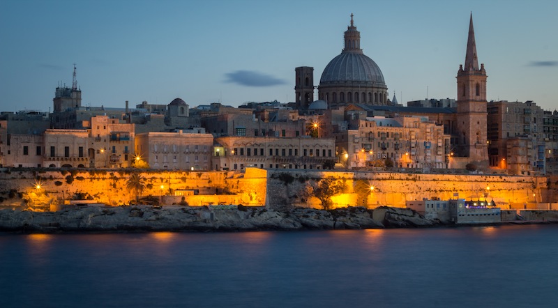 Valletta Skyline at dusk