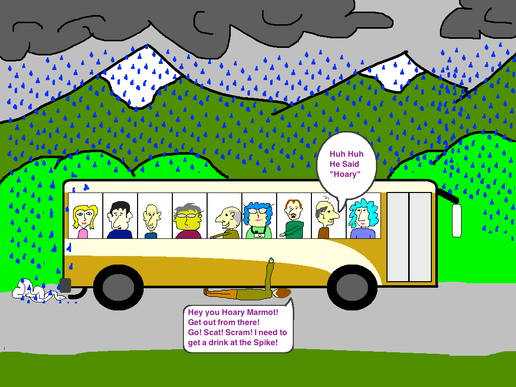 Bear Spray accident on tour bus