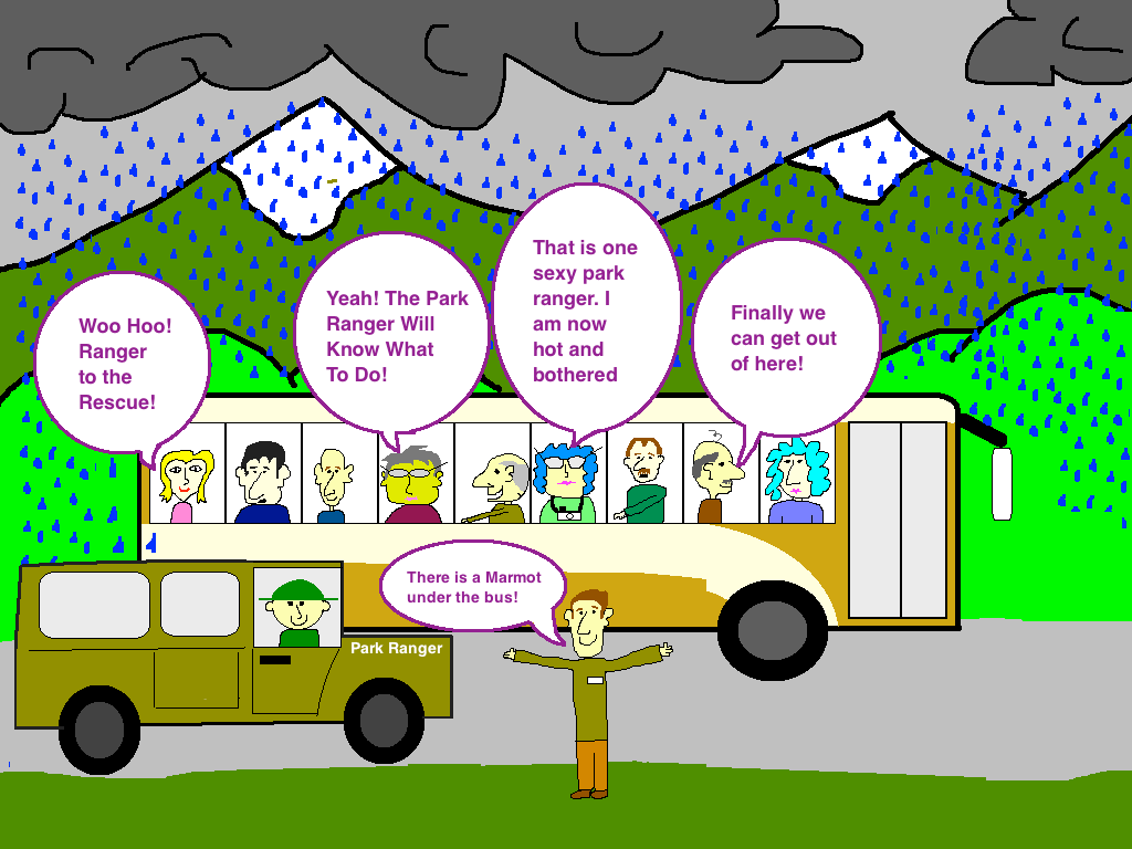 Bear Spray Cartoon Accident