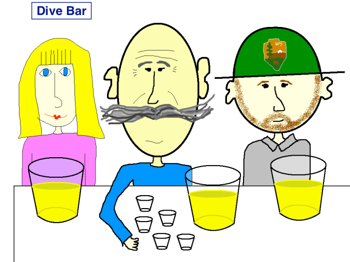 Dive Bar Cartoon