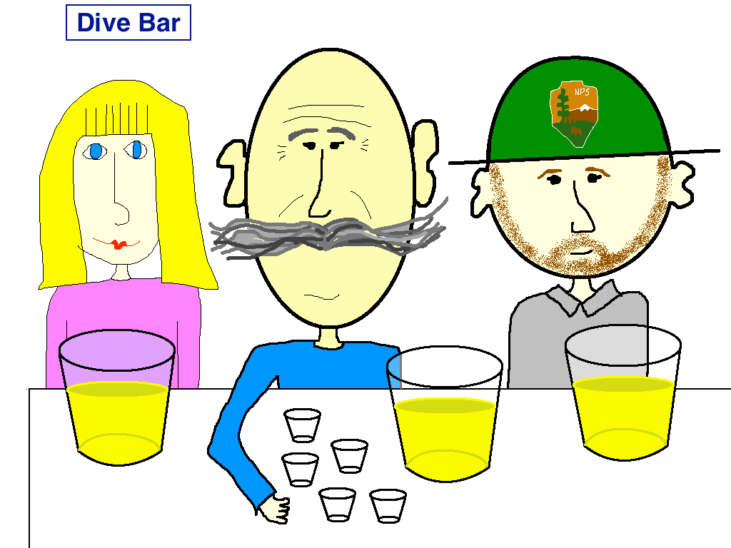 Dive Bar Cartoon