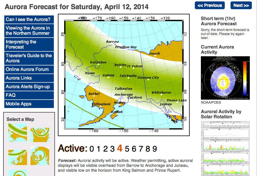 Aurora Forecast Active