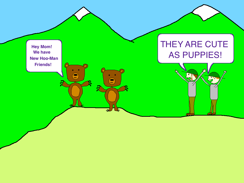 Bear cub puppy cartoon