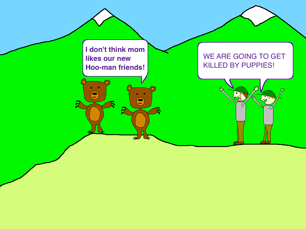 Killed by puppy cartoon