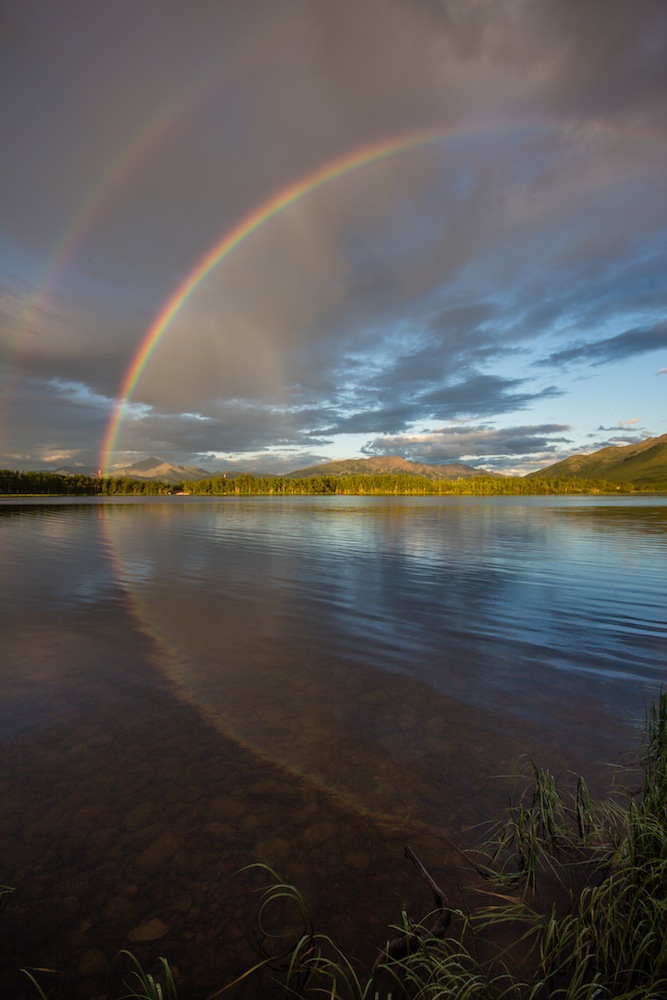 Rainbow at Otto Lake Alaska