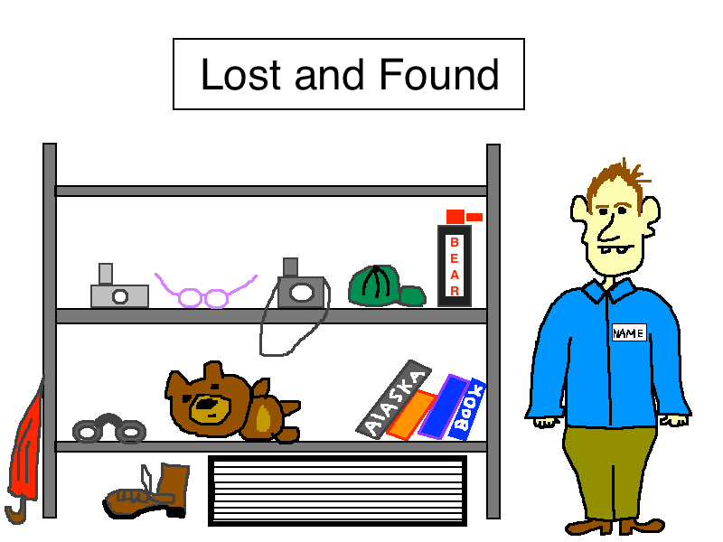 Bear Spray lost and found cartoon