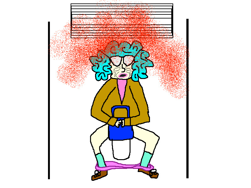 Old Lady shot by bear spray