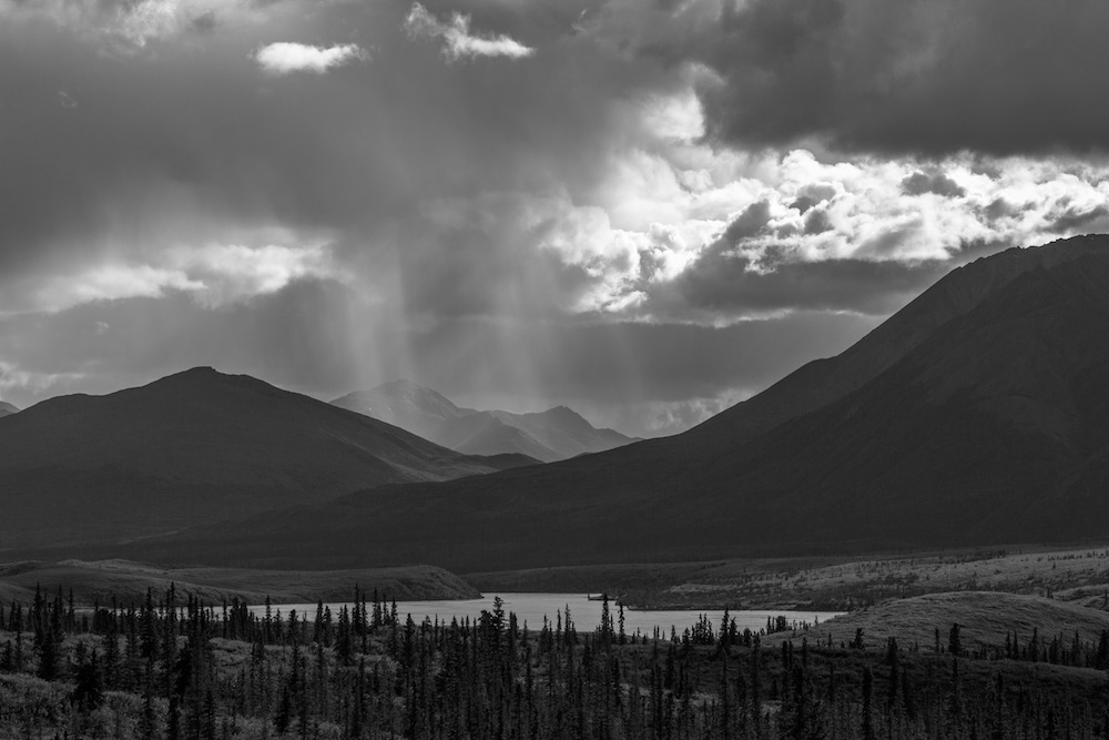 Rain shaft over the Susitna River