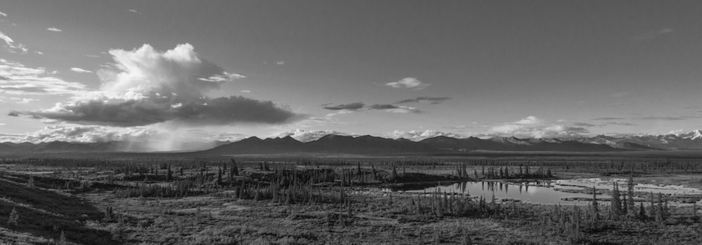 The Alaska range and rain shaft