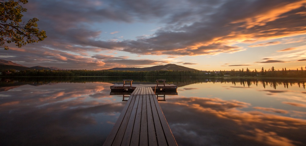 Otto Lake Sunset WIth Pier