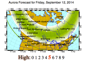 Aurora Forecast, Sept 12, 2014