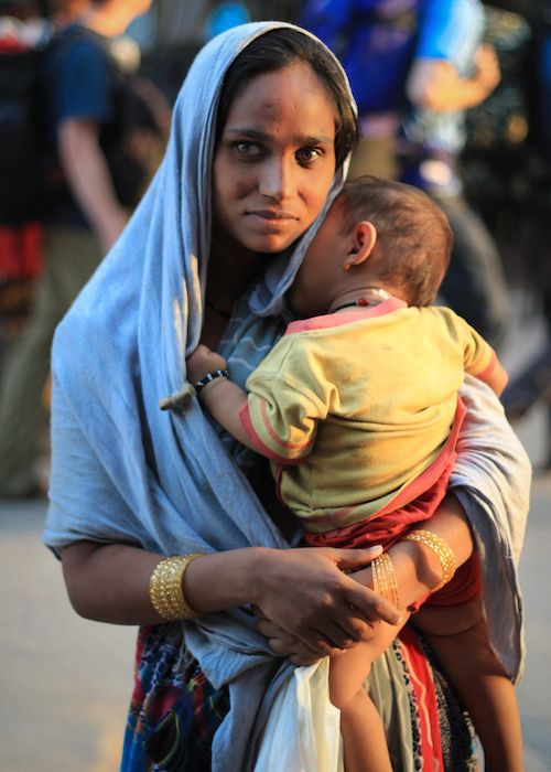 Delhi mother and baby