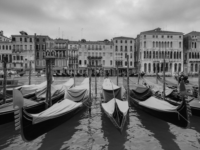 Venice Canal Black White