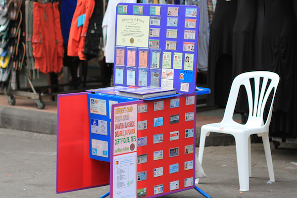 Fake IDs for sale on Khao San