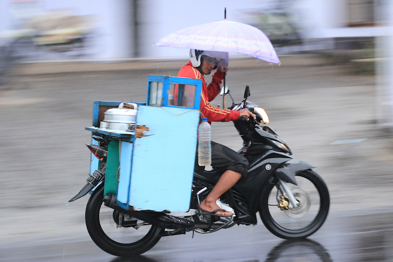 Motorcycle Food Stall in Bajawa