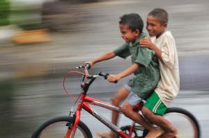 Boys on a bike
