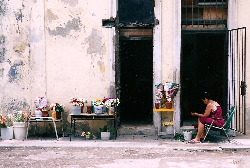 Flower Vendor in Cuba