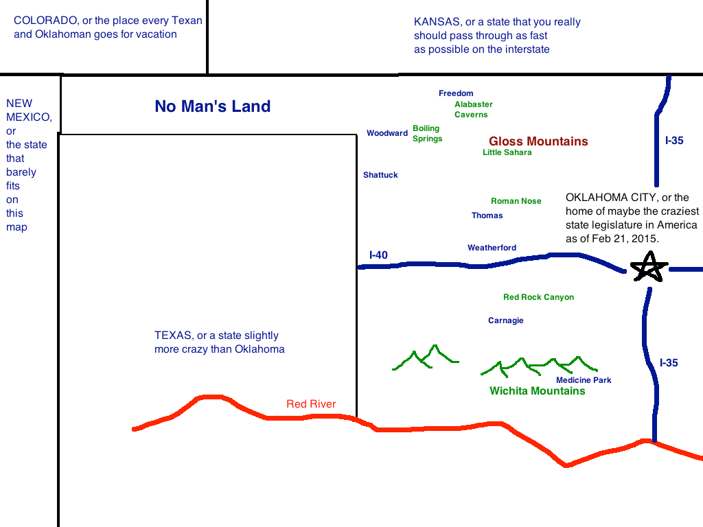 Western Oklahoma Map