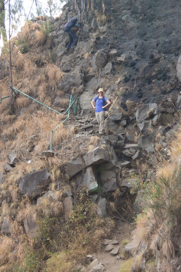 Rinjani trekking trail. 