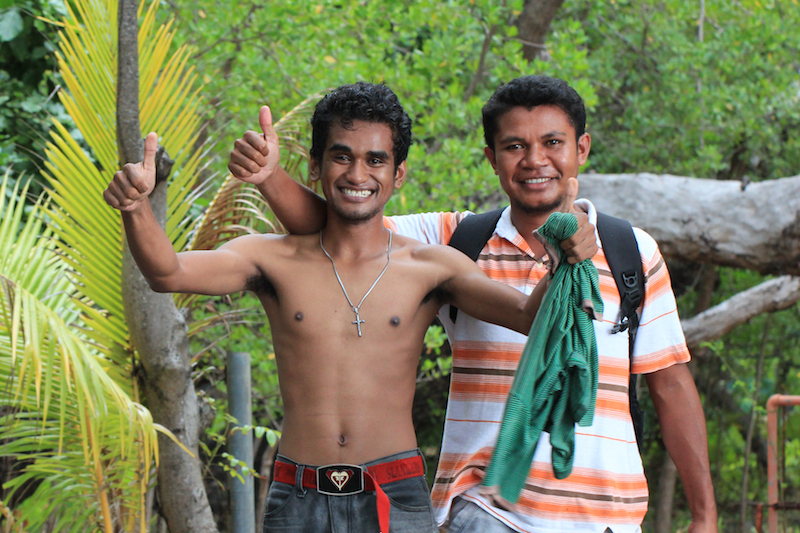 Friendly people on Flores
