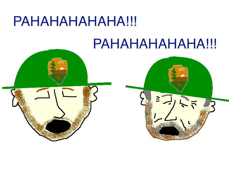 Bear spray park rangers laughing