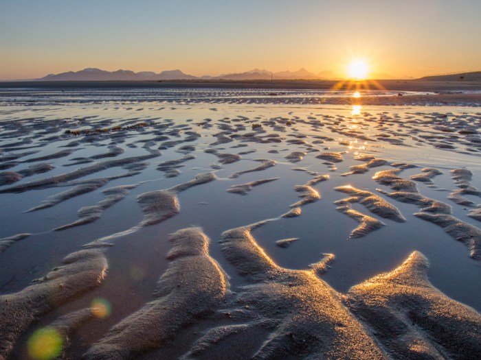 Gustavus beach at sunset.