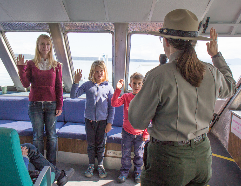 Junior ranger ceremony.