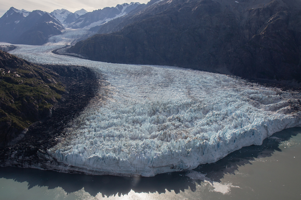 Flying over Marjerie Glacier