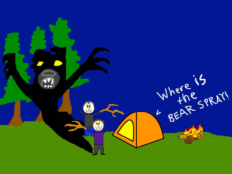 Glacier Bay Bear Attack Cartoon