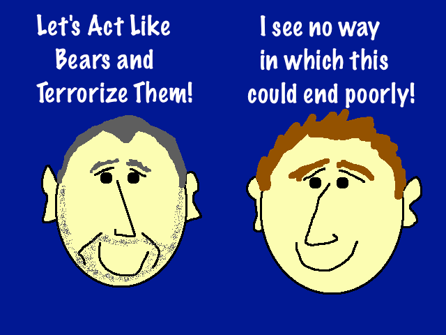 Bear Attacks Campsite Cartoon in Glacier Bay