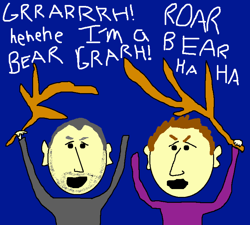 Bear Attacks Campsite Cartoon