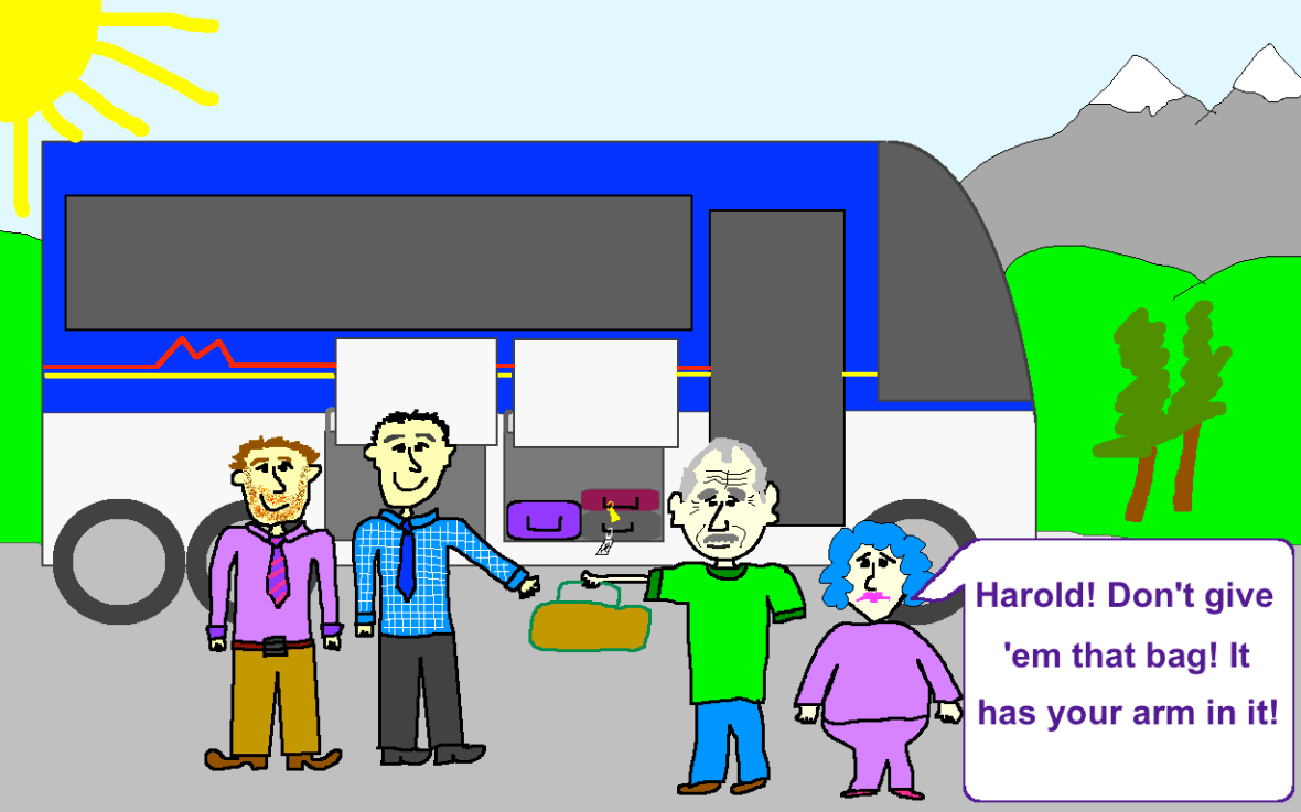 Alaska tourist cartoon